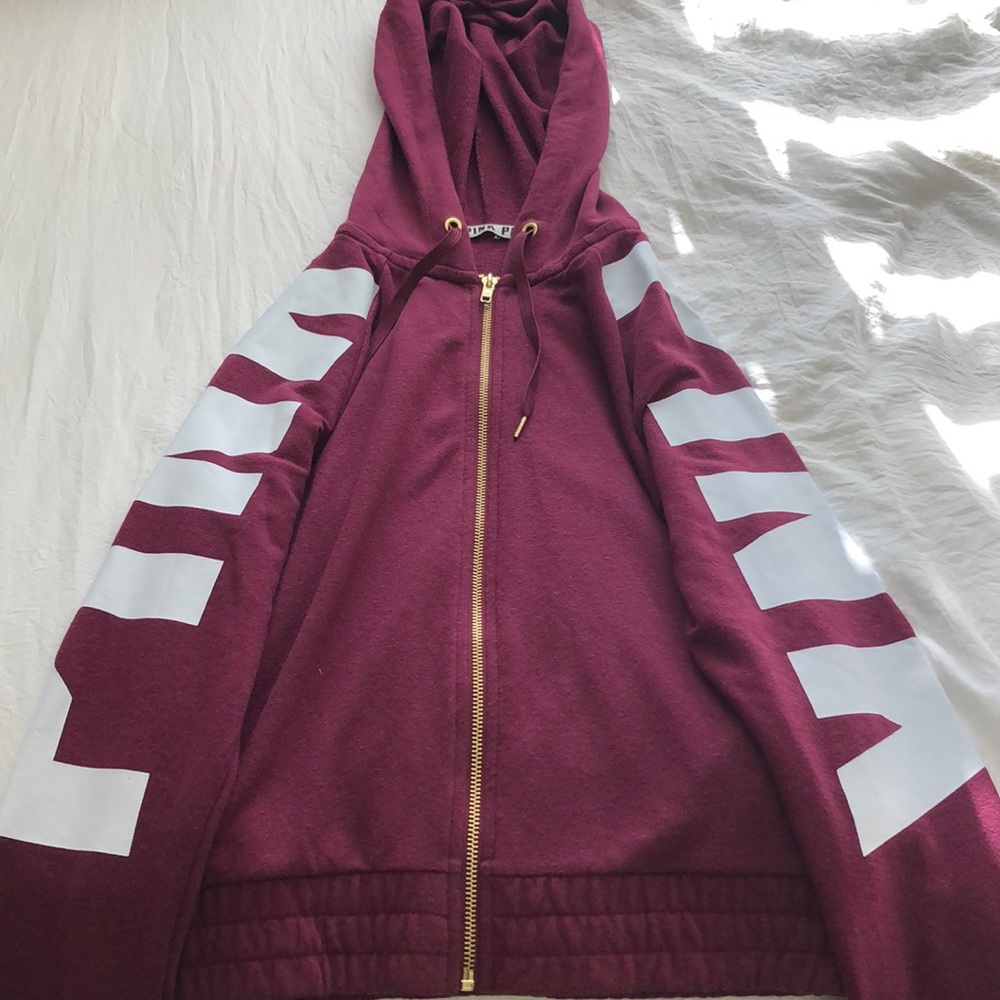 burgundy PINK zip up jacket